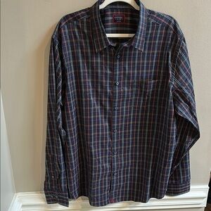 UNTUCKit Long Sleeve Valencay Navy Plaid Shirt Size XXLarge